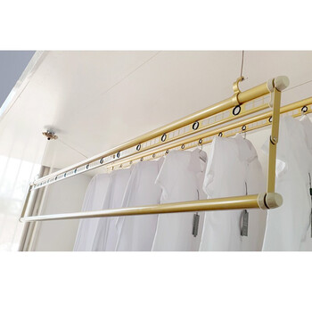 升降晾衣架手摇阳台三竿三杆手摇升降晾衣架三杆晒被杆高低杆三竿阳台