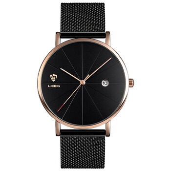莱宾吉手表男时尚简约创意表个性休闲复古防水石英表运动网带腕表时尚