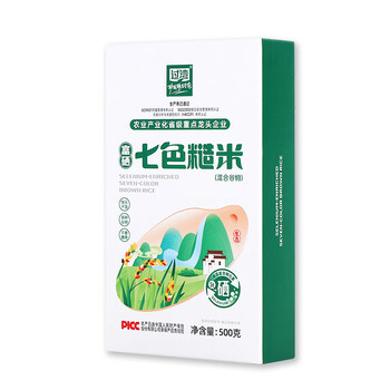 过湾【富硒七色糙米500g】糙米大米小米粥胚芽米饭团糙米饭五谷杂粮米 富硒七色糙米500gx1袋