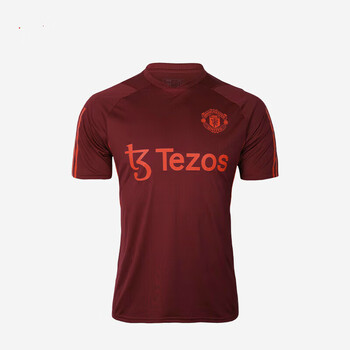 绿野客曼联2324赛季运动训练短袖球衣足球服运动套装定制印号酒红色is
