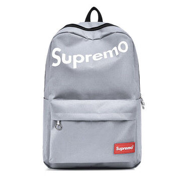 瓦迈书包女韩版原宿ulzzang时尚潮流男高中学生双肩包潮牌背包灰色