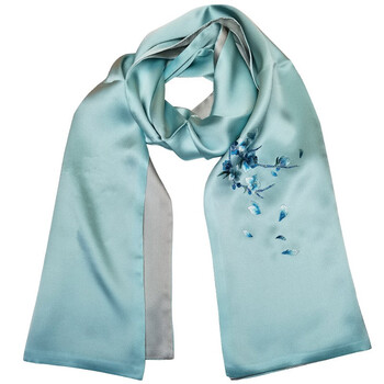 陌上桑圣诞节礼物女老师蜀绣丝巾中国风生日礼物围巾披肩手工刺绣丝巾