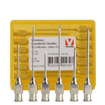约克york丹麦古氏针头不锈钢兽用针头kruuse针头猪用注射器针头12支装