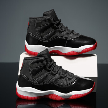 安踏男童篮球鞋春秋新款跑步球鞋中大童青少年防滑儿童鞋子运动鞋黑色