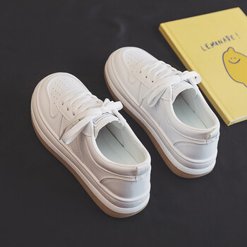 2022春季新款韩版小白鞋女ins学生透气大头板鞋女休闲面包鞋白色35