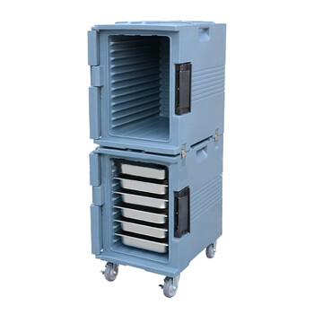 180升双层带万向轮 份盘式食品保温柜 酒店中央厨房保温箱