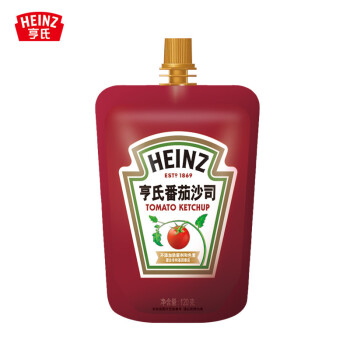 亨氏(Heinz) 番茄酱 袋装番茄沙司 手抓饼披萨意面酱 120g 卡夫亨氏出品