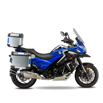 喜力摩托(hirlee)摩枭400mt拉力车400双缸水冷旅行车全新可上牌 蓝色