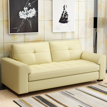 轻奢品牌沙发简约一字型客厅整装现代直排三人位小户型沙发 四位两张