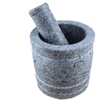 zgyfjch 对窝子石头捣蒜缸子石臼老式石窝家用大号捣蒜泥神器 中号碗