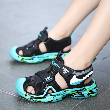 官方男童凉鞋新款中大童防滑包脚小男孩夏季包头儿童鞋子软底小adidas