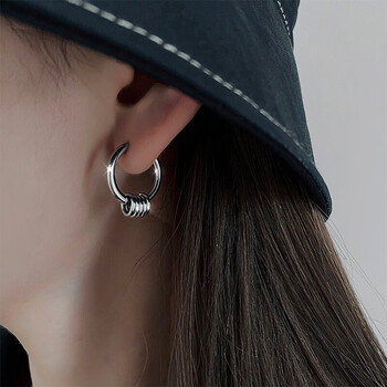 圆圈圈耳环男女款气质潮人耳钉日韩个性耳环简约耳饰品中性霸气耳钉
