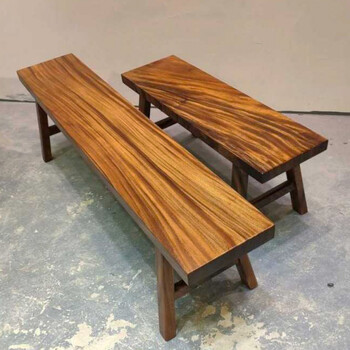 2022新款实木长条凳长板凳大板桌奥坎巴花胡桃木椅子配套长凳子换鞋凳