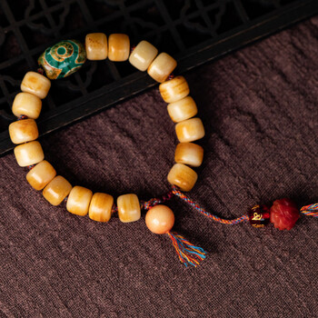 埃沃琪高密度老料骆驼骨手串老型桶珠佛珠冷门文玩女男款手链盘玩款式