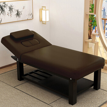 美容床美容院专用全身按摩床推拿床理疗床带洞美体纹绣床实木四腿皮革