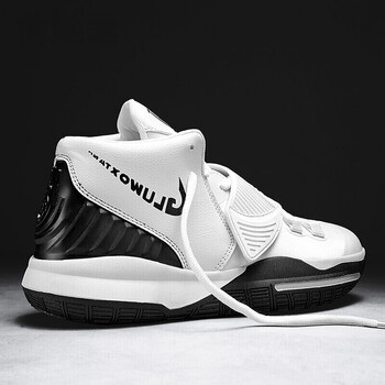 童学生防滑高帮训练运动鞋潮6气垫9儿童透气运动鞋 q116-1奥利奥白 41