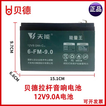 电池电瓶12v9a天能能量王 原厂电池