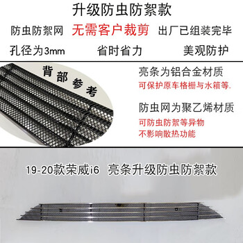 迪彦荣威i6改装专用中网装饰亮条i6新能源前脸格栅防护plus防虫网配件