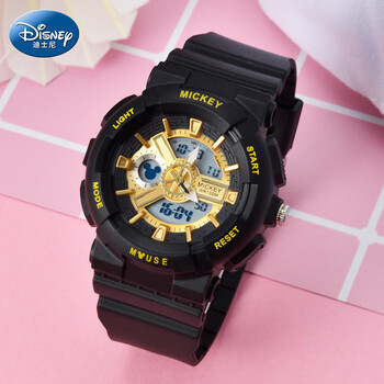 迪士尼disney中学生手表男童防水防摔初中潮流运动米奇小学生儿童电子