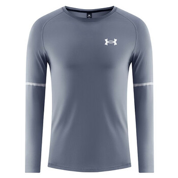 ua德玛男女速干透气圆领长袖春秋季加大码户外运动休闲跑步健身上衣薄