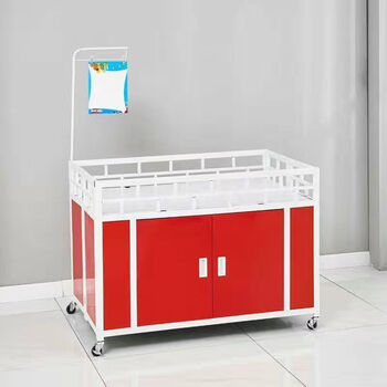 超市促销车商场特卖折叠售货车甩货台花车货架车花车 新中式加厚款(白