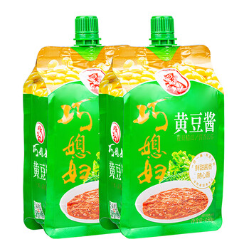 巧媳妇袋装黄豆酱熟酱炒菜酱焖卤炖450g*2 老牌子东北大酱拌面拌饭酱