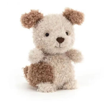 jellycat英国可爱顽皮萌萌小狗拼接色毛绒玩具公仔女朋友礼物 18厘米(