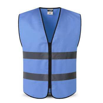 反光背心建筑施工程安全马甲道路环卫保洁汽车检年审荧光衣 蓝色(布料