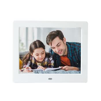 电子相册相框高清摆台挂墙家用相片视频播放器显示器屏8寸普清白充电