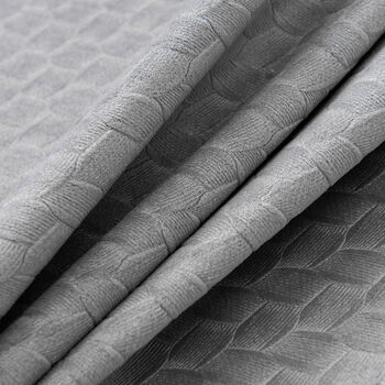 诺伊曼新款加厚北欧纹理丝绒窗帘轻奢绒布全遮光客厅卧室简约浅灰色