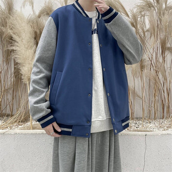 leecooper夹克男工装棒球服男士休闲上衣时尚青年帅气百搭外套蓝色b