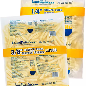 成品雪川细薯粗薯小吃空气炸锅食材油炸薯条蓝威38原味薯条4斤送5包酱