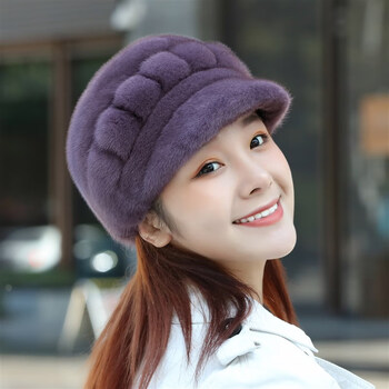 啄木鸟(tucano)帽子女士冬季中老年整水护耳保暖冬天妈妈时尚皮草帽