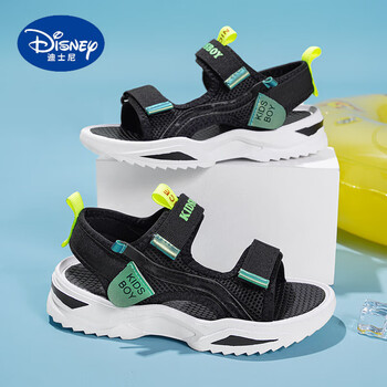 迪士尼disney儿童凉鞋男童夏季新款414岁男童凉鞋中大童软底防滑沙滩