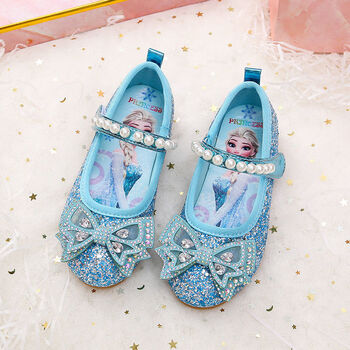 迪士尼(disney)女童单鞋冰雪奇缘爱莎公主鞋水晶鞋时尚洋气小女孩表演