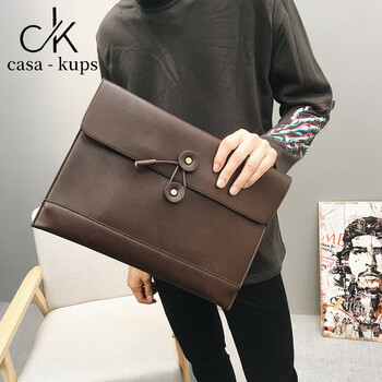 casakups小ck经典男包真皮男包新款韩版男士复古文件包商务休闲大容量