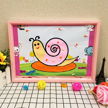 六一儿童节幼儿园作业diy超轻粘土相框画材料包子彩泥送礼老师 粘土画