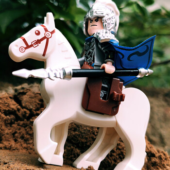 乐高三方三国小侠刘备关羽张飞曹操吕布拼装积木小人仔玩具礼物 赵云