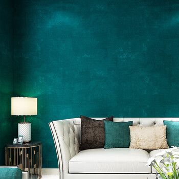 春莎墙布高精密素色简约无缝墙布壁布提花色经布纯色家装工装墙布客厅卧室餐厅书房背景墙壁布x50 01 暗青色 图片价格