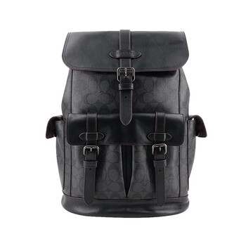 蔻驰(coach)男包 男士时尚百搭休闲双肩包背包旅行包经典c字母浮雕