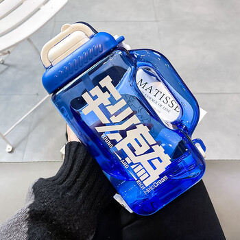 小米tritan运动水杯大容量男女高颜值吨吨桶健身杯子学生便携吸蓝色