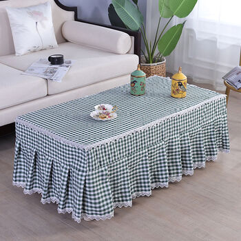 布欧格茶几桌布田园布艺全包茶几布长方形家用茶几罩客厅电视柜防尘盖