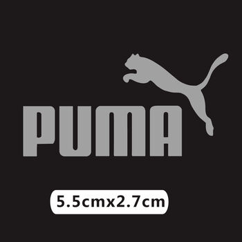 热转印烫画贴品牌商标贴纸衣服logo反夜光修补 黑色标马9个5
