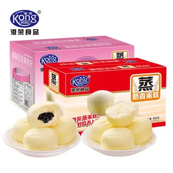 荣蒸蛋糕整箱4斤面包早餐营养零食2kg糕点奶味 【36斤混】奶18斤 蓝莓