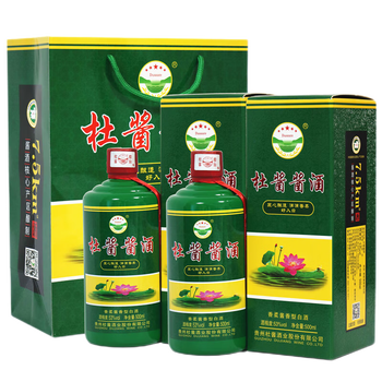 茅台镇杜酱酱酒53度500ml香柔酱香型白酒粮食酒荷花瓶绿色杜酱酱酒2瓶