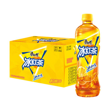 康师傅饮料冰红茶柠檬口味茶饮品500ml*15瓶装整箱柠檬茶中瓶 冰红茶