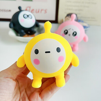 蛋仔派对捏捏乐公仔玩偶儿手捏发泄球治愈礼物 黄色蛋仔 表情随机