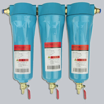 QPS压缩空气精密过滤器015/024/035空压机油水分离 1.6立方CTA一套带手排