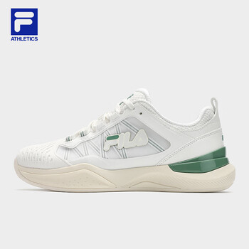 斐乐(fila)官方女鞋speed serve性能网球鞋2024新款速力运动鞋 古白色