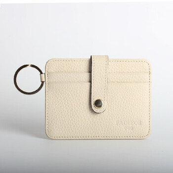 迷你小卡包男士真皮多卡位女士卡夹牛皮卡套银行卡片包 乳白色 6
